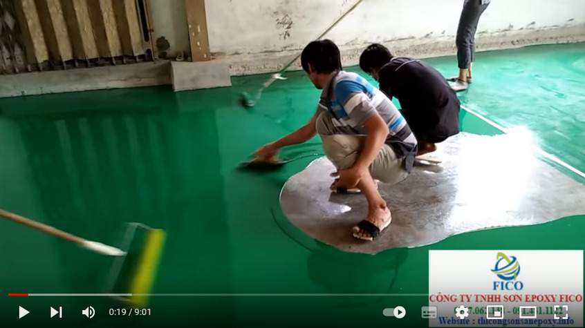 Video thi công sơn Epoxy tự san phẳng
