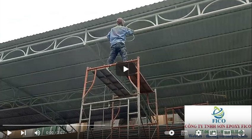 Video sơn chống rỉ sét mái tôn nhà xưởng