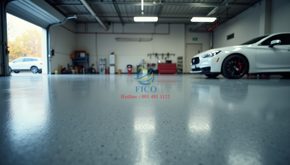 Sơn epoxy gara ô tô có chống dầu nhớt và có bền không?