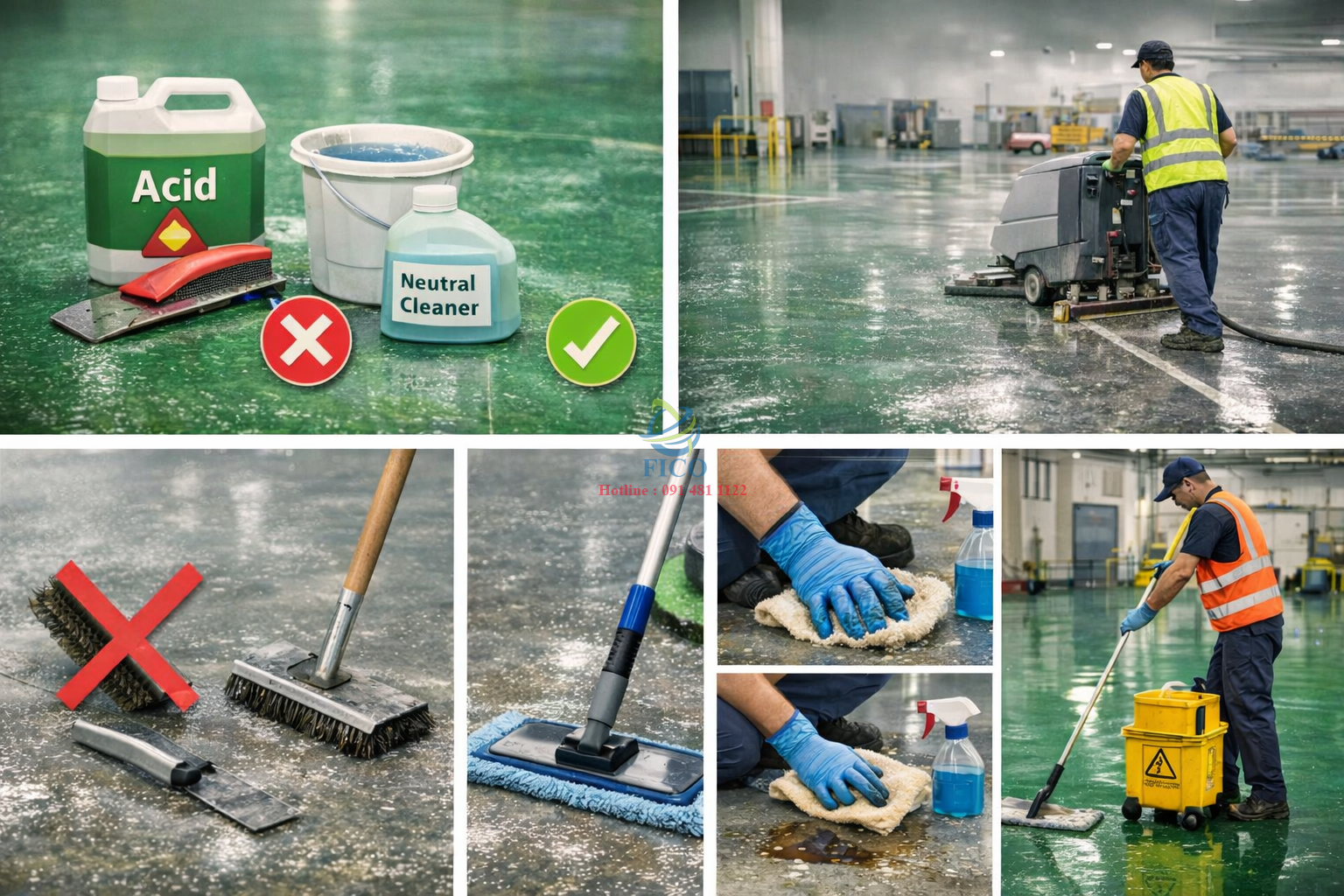 Những lưu ý khi vệ sinh nền sơn epoxy