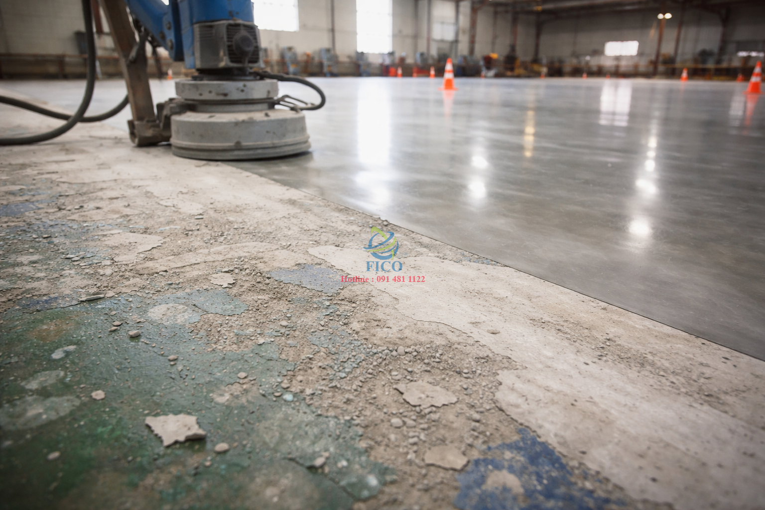 Thi công sơn epoxy trên nền cũ – Khi nào cần mài bỏ toàn bộ?