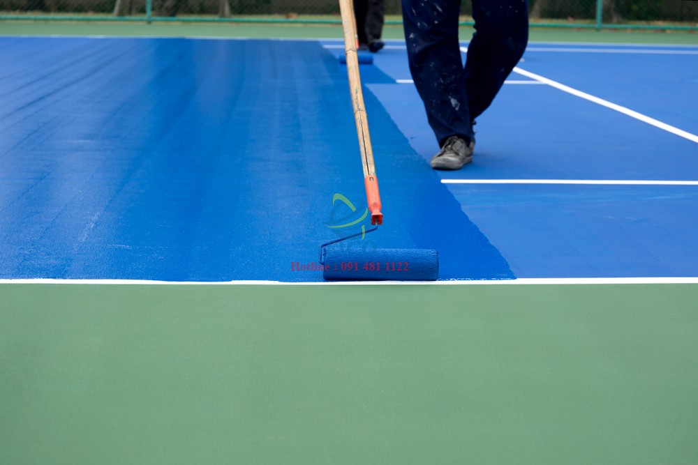 Giải pháp sơn sân cầu lông, tennis, pickleball bền đẹp và chuẩn thi đấu