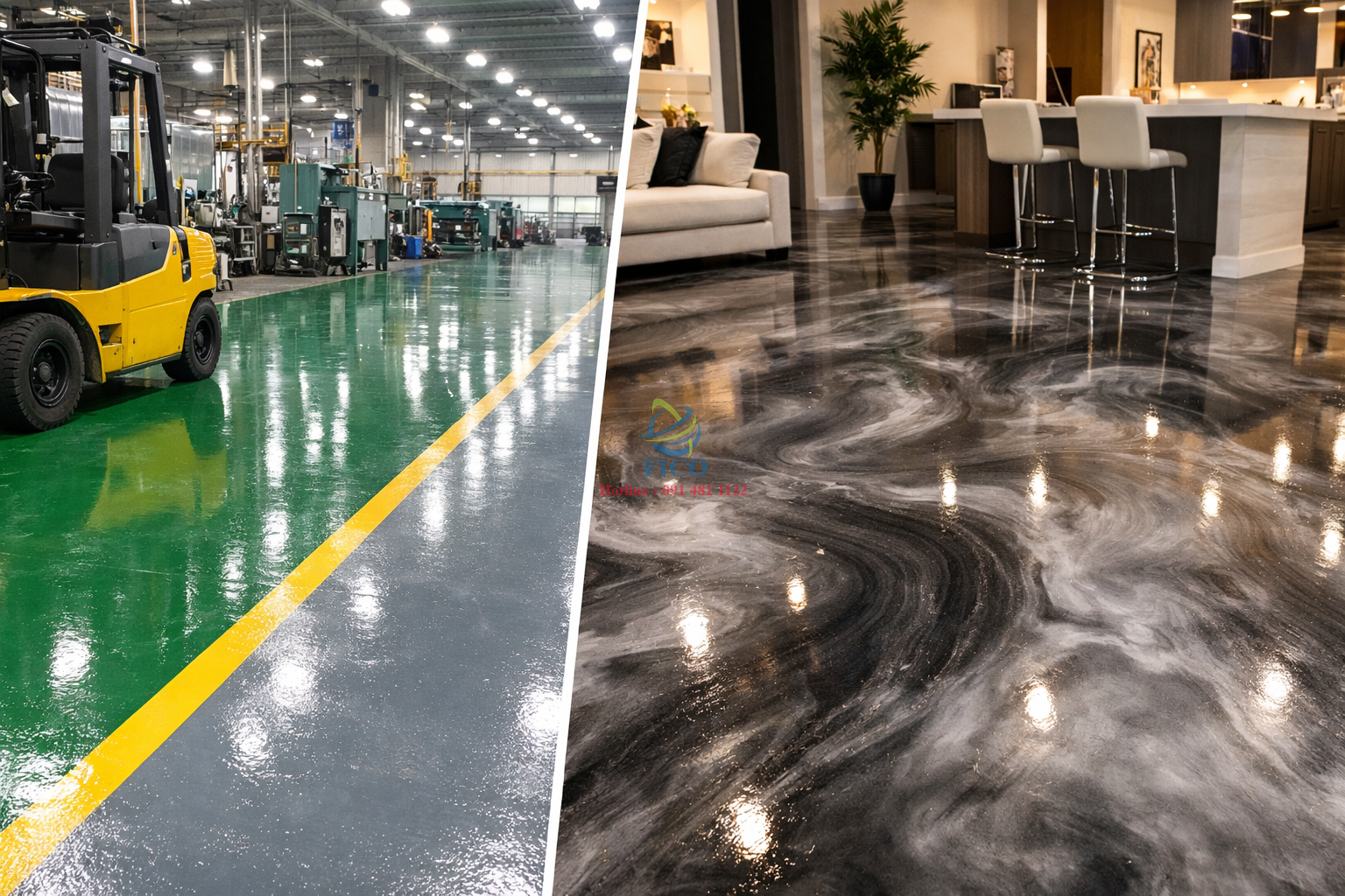 Sơn epoxy công nghiệp và epoxy trang trí khác nhau thế nào?