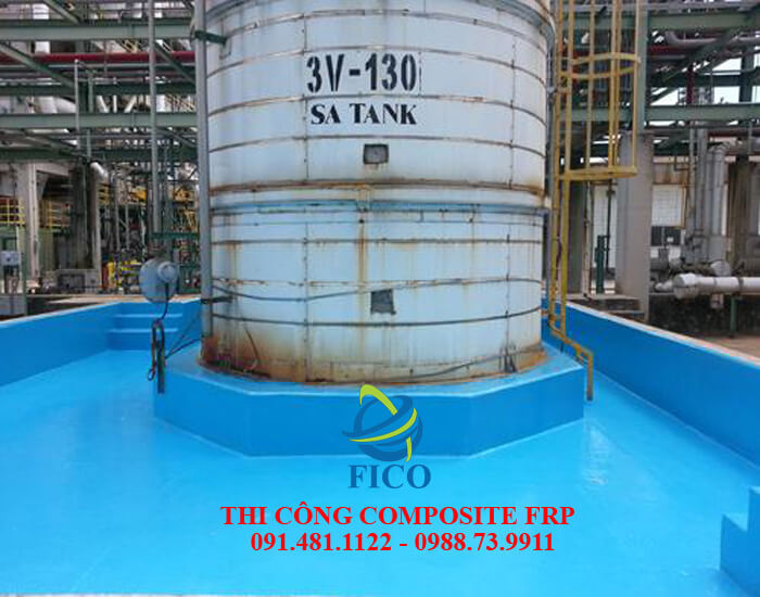 Chống thấm Composite FRP cho bồn xi mạ kẽm