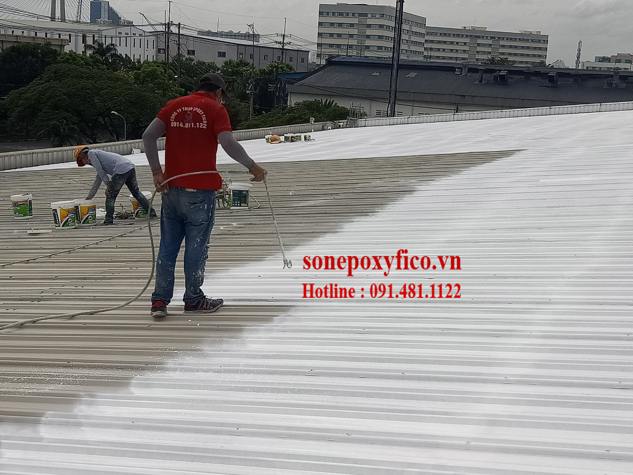 Sơn chống nóng mái tôn Kera Coolcoat