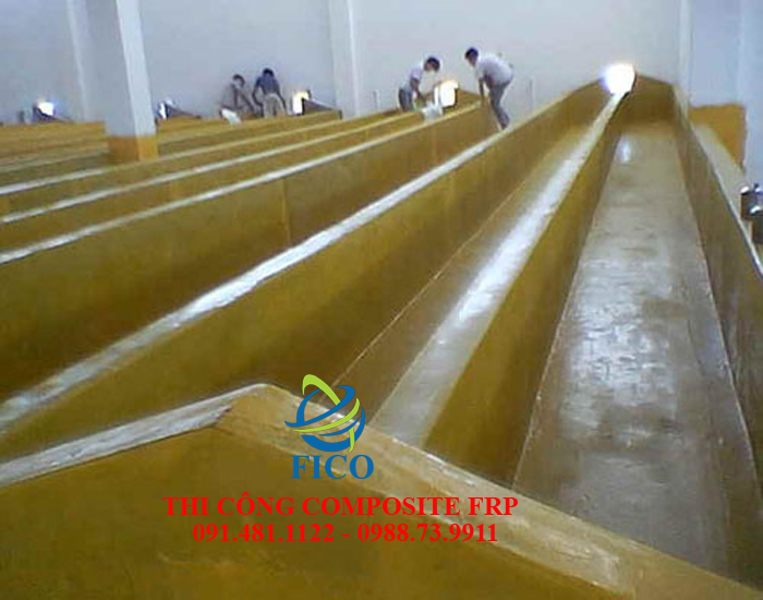 Sơn phủ Composite FRP bể xi mạ kẽm