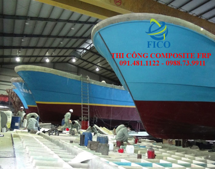 Thi công sơn Composite FRP tàu thuyền