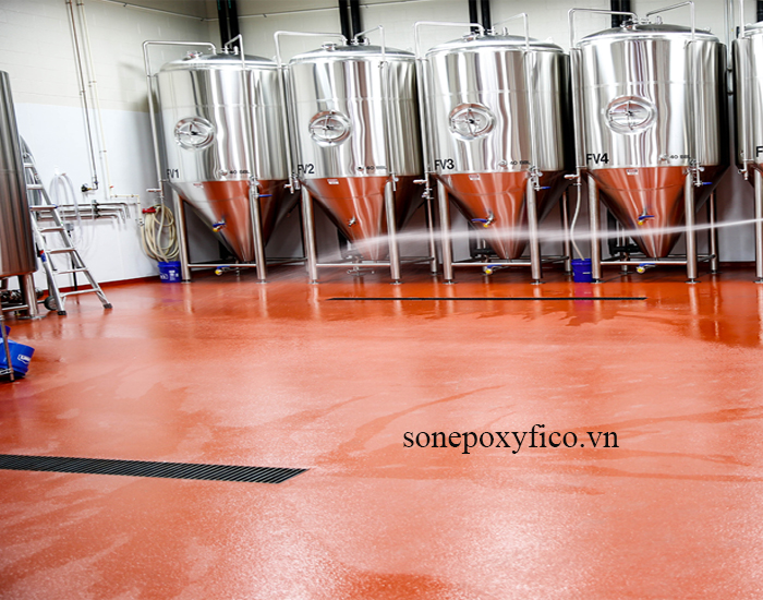 Thi công sơn Epoxy chống trơn trượt
